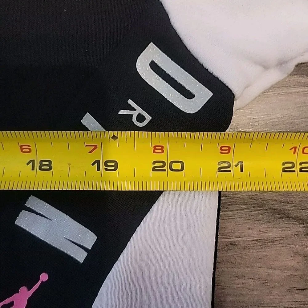 Air Jordan Sweater Girls XL Black Pink‎ Jumpman Logo Pullover Fleece Sweatshirt